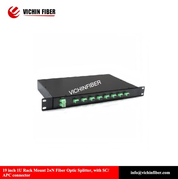 19 inch 1U Rack Mount 2x4/8/16/32/64 Fiber Optic Splitter ,with SC/APC connector