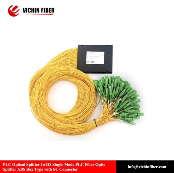 PLC Optical Splitter 1x128 Single Mode ABS Box Type splitter, with sc connector