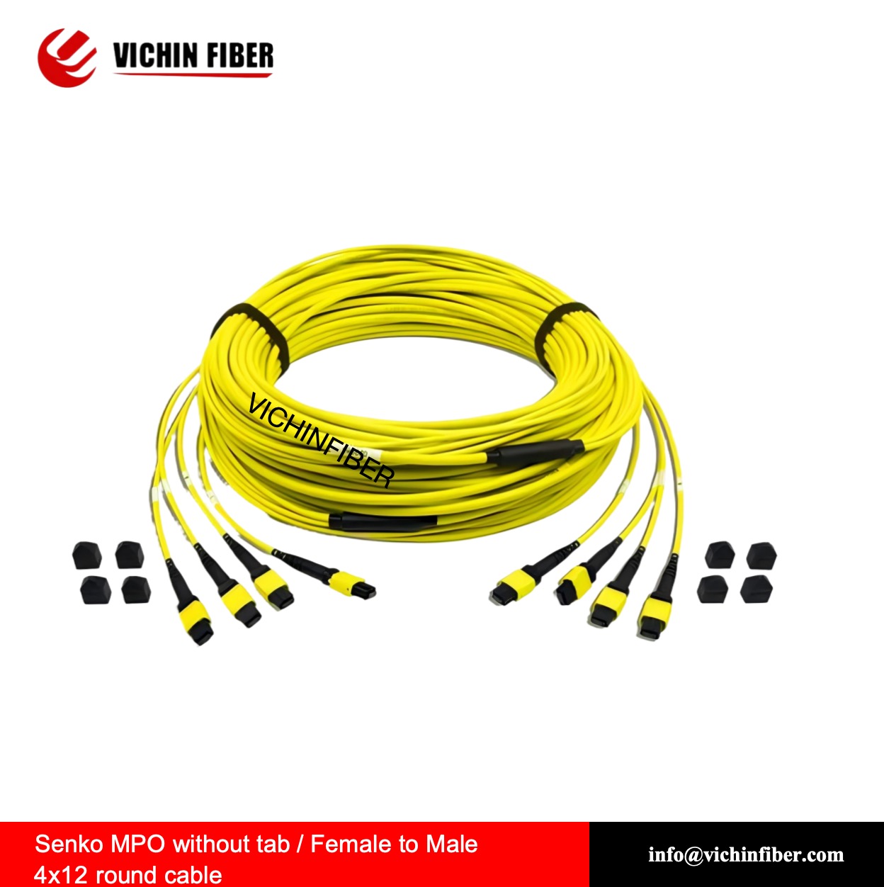 Wholesale Senko MPO without tab / Female to Male 4x12 round cable ...