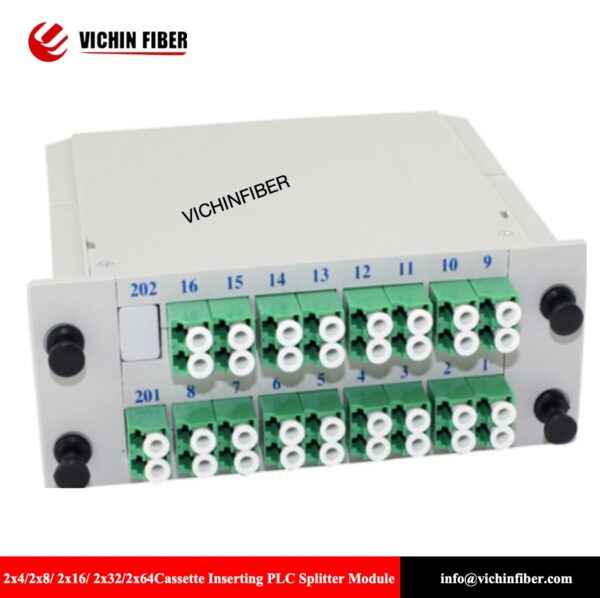 2x4/2x8/ 2x16/ 2x32/2x64Cassette Inserting PLC Splitter Module