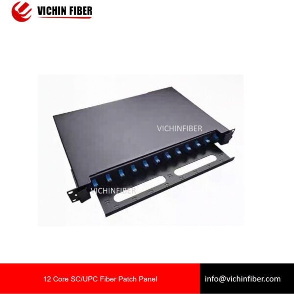 19 inch 1U front-extended 12 Port SC/FC Fiber Patch Panel