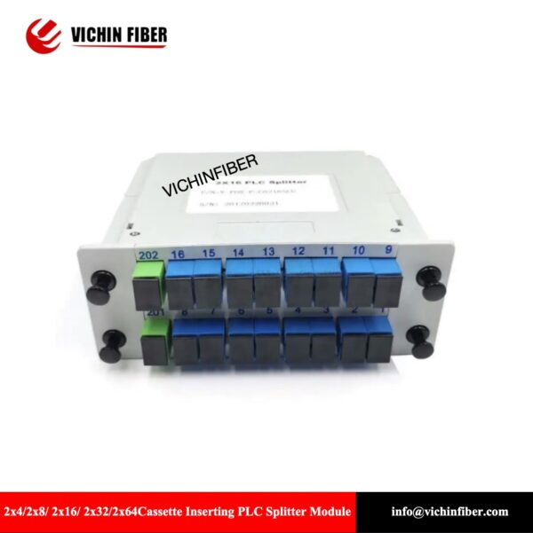 2x4/2x8/ 2x16/ 2x32/2x64Cassette Inserting PLC Splitter Module