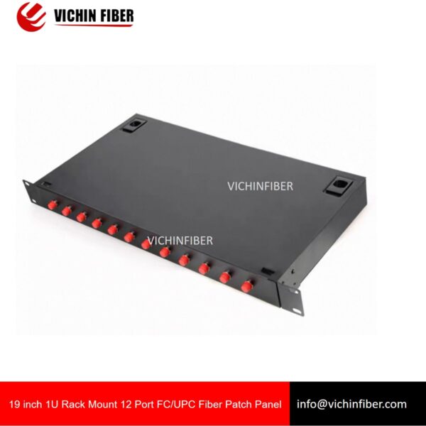 19 inch 1U Rack Mount 12 Port SC/FC/LC/ST Fiber Patch Panel