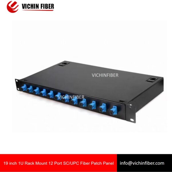 19 inch 1U Rack Mount 12 Port SC/FC/LC/ST Fiber Patch Panel