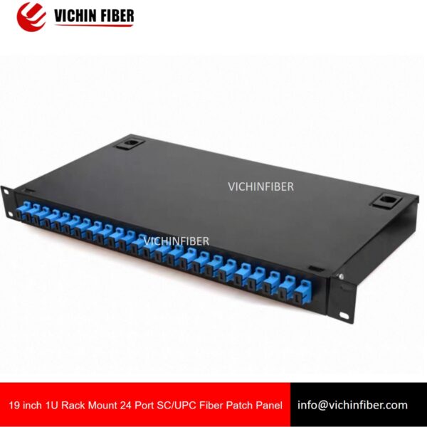 19 inch 1U Rack Mount 24 Port SC/FC/LC/ST Fiber Patch Panel