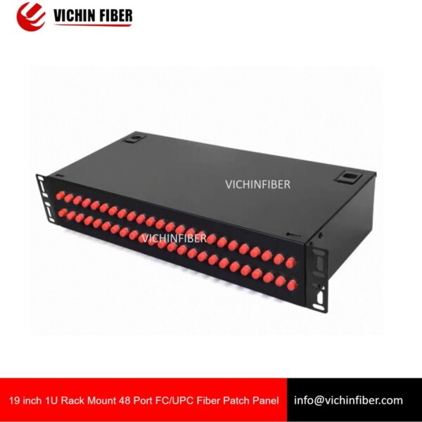 19 inch 2U Rack Mount 48 Port SC/FC/LC/ST Fiber Patch Panel