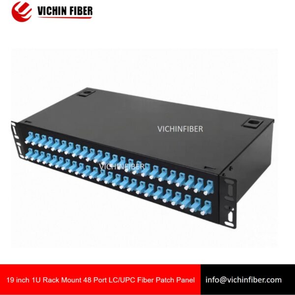 19 inch 2U Rack Mount 48 Port SC/FC/LC/ST Fiber Patch Panel