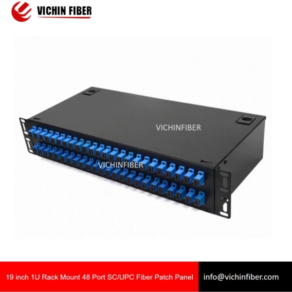 19 inch 2U Rack Mount 48 Port SC/FC/LC/ST Fiber Patch Panel