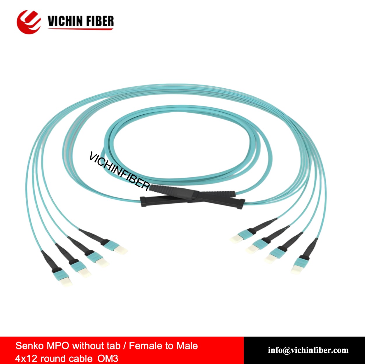 Wholesale Senko MPO without tab / Female to Male 4x12 round cable ...