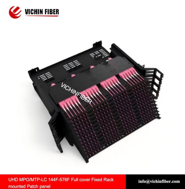 Ultra-High density Data center MPO/MTP-LC 144F-576F Full cover Fixed Rack mounted Patch panel