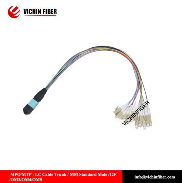 MPO/MTP - LC Cable Trunk / MM Standard Male /12F /OM3/OM4/OM5