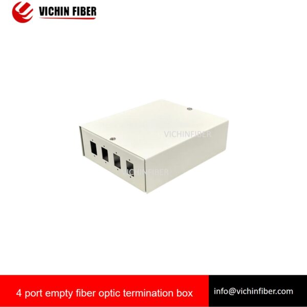 4 port white Empty Desktop Mini Fiber Optic Termination Box
