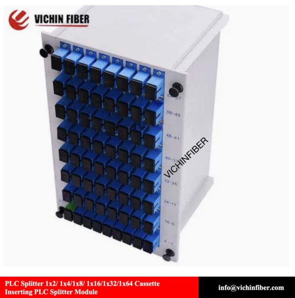 PLC Splitter 1x2/ 1x4/1x8/ 1x16/1x32/1x64 Cassette Inserting PLC Splitter Module
