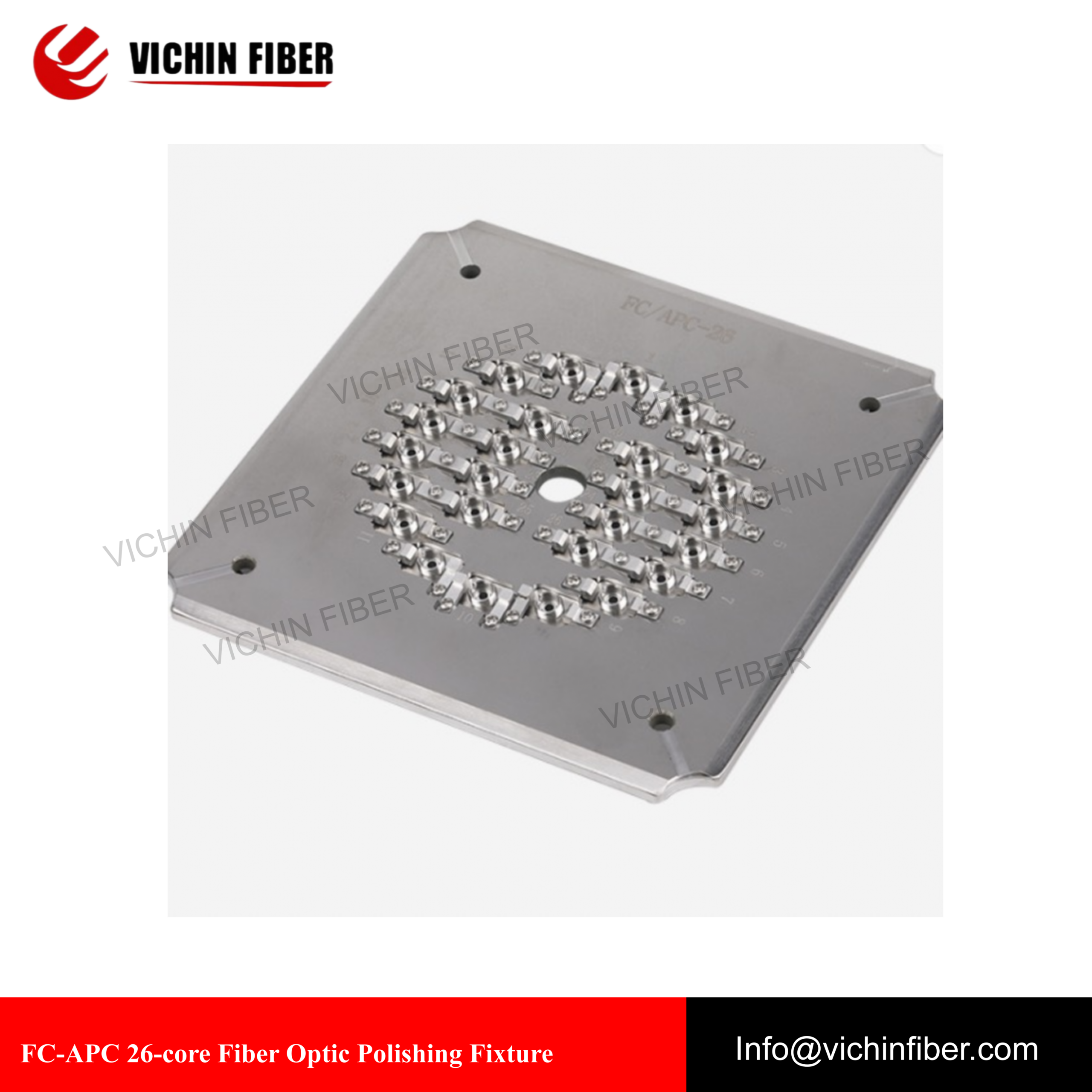 FC-APC 26-core Fiber Optic Polishing Fixture